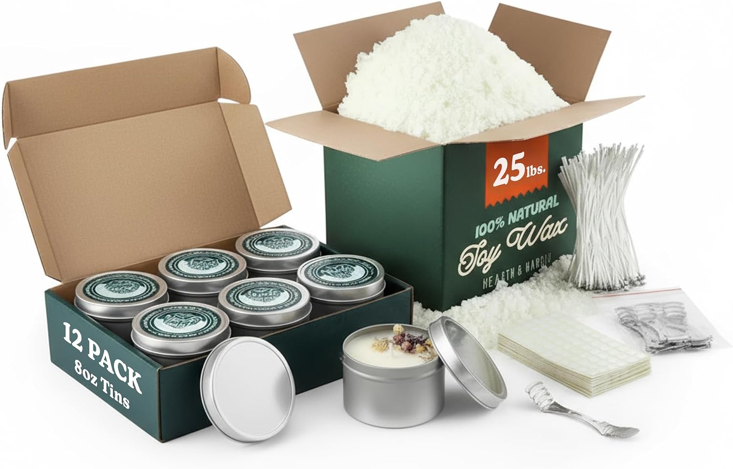 Candle Making Supplies Jars - 25 lb. Soya Mum Balmumu ve