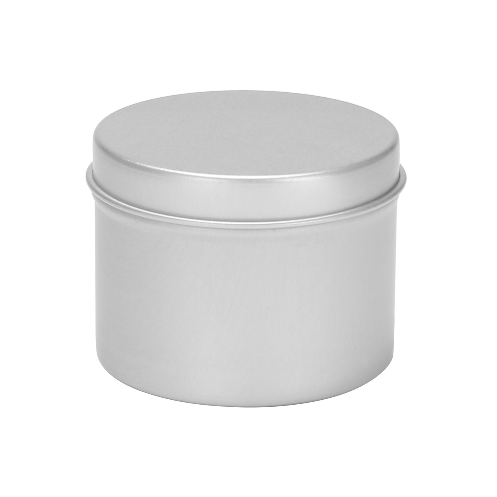 Black Tin Candle - 48'li Paket Yuvarlak Metal Kutu Mum