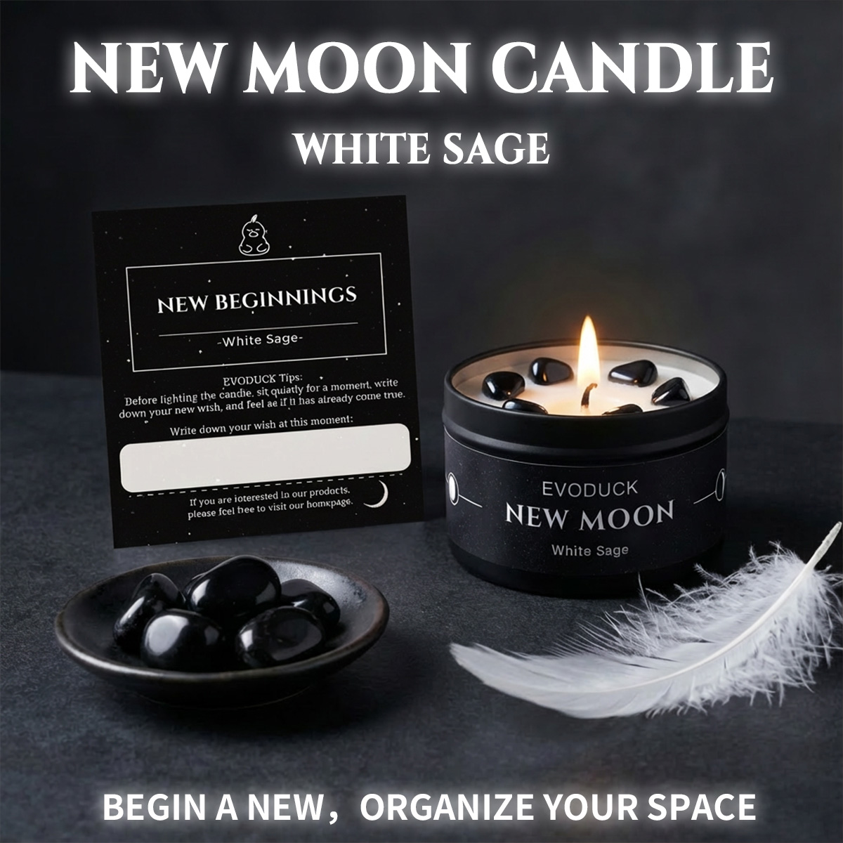 1 adet Yeni Ay Kokulu Mumlar K - Black Tin Candle incelemesi ve fiyatı