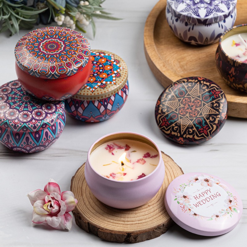 12 adet Premium Çiçek Baskılı  - Candle Making Supplies Jars incelemesi ve fiyatı