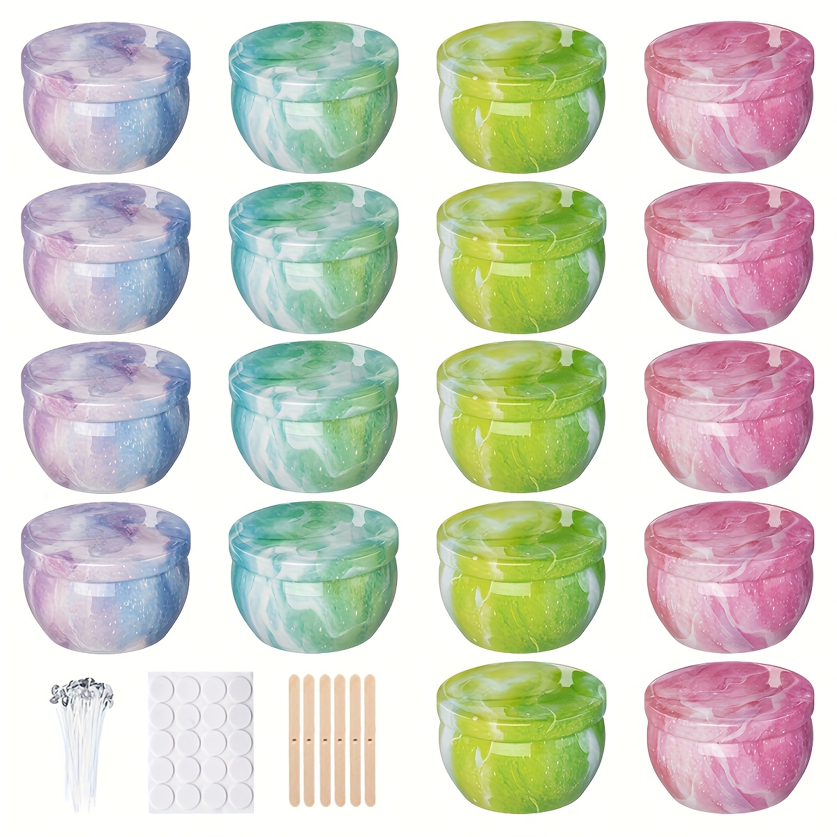 Yıldızlı gökyüzü desenli metal - Candle Making Supplies Jars incelemesi ve fiyatı