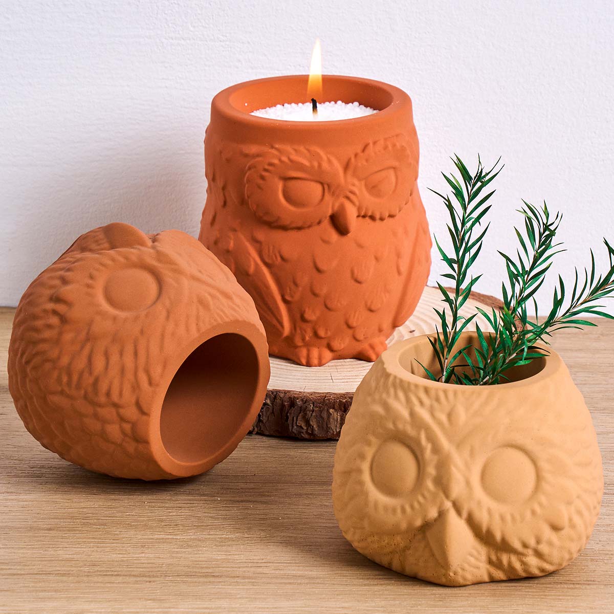 3D Baykuş Şekli Mum Kavanoz Si - Candle Making Supplies Jars incelemesi ve fiyatı